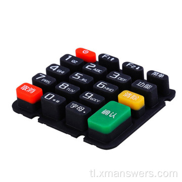 Custom na hindi tinatablan ng tubig na epoxy coated rubber keypad